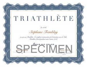 Specimen de Certificat TL